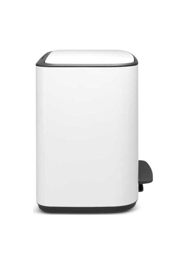 Bo Çöp Kovası, Pedallı, 36lt - Beyaz Beyaz