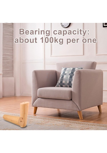 Ahşap Mobilya Ayakları - Ahşap Mobilya Ayakları - 4 Ahşap Mobilya Ayağı - 15 Cm Masif Konik - Ahşap Bank Ayakları - Yedek Mobilya Diğer