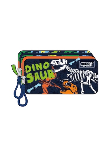 Muggle Mu-9162 Dino Koleksiyonu Kalem Çantası Çok Renkli