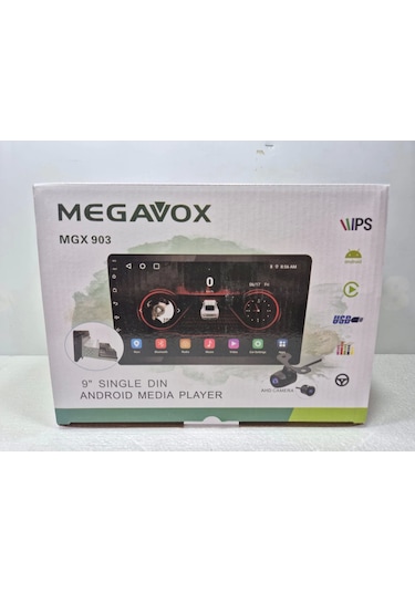Megavox İnce Kasa Android Double Teyp 9" Qled 2 Ram 32 Hafıza Aşağı Yukarı Ayarlanan Tofaş Android