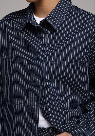 Colin's Colins Oversize Fit Kadın Stripe Denim Shacket Cl1079838 Q1.v1 Dn44915 Denim Colin's Colins Oversize Fit Kadın Stripe Denim Shacket Cl1079838 Q1.v1 Dn44915 Denim