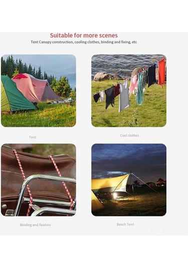 Novahub Gece Parlayan, 4mm Kalınlıkta, 8 Adet Renkli İpleri Seti Kırmızı Kırmızı