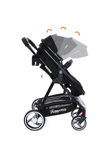 Yoyko City 3 In 1 Travel Sistem Bebek Arabası Siyah
