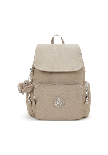 Kıplıng City Zip S Küçük Boy Sırt Çantası Bej Glorıous Beıge Sılver Bej