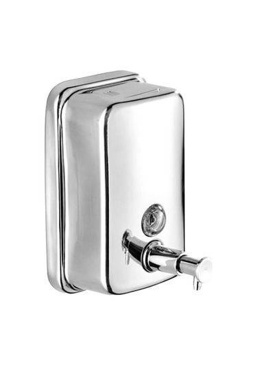 500ml Gümüş 304 Paslanmaz Çelik Duvar Tipi El Presslu Sabun Dağıtıcı - Miktar Gösterici & Delme Aksesuarları Dahil Diğer Diğer