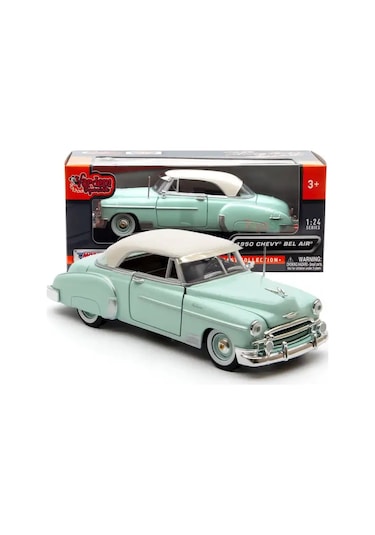 Motormax 1950 Chevy Bel Air 1/24 Diecast Model Yeşil Diecast Model Yeşil