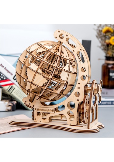 Singree Mekanik Ahşap Küre 3d Puzzle Seti - Kendin Yap Eğitici Oyuncak Dıy