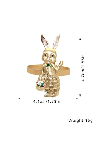 Suntek Paskalya Tavşanı Tavşan Peçete Halkaları Stil-c