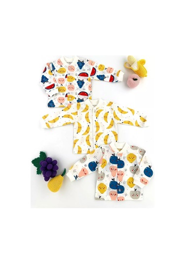Svetik Yeni Doğanlar İçin Düğmeli Kaban Takımı 3'lü Set 228713301 Sütlü