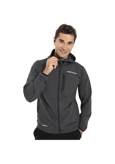 Crozwise Pamuklu Kapşonlu Erkek Sweatshirt Antrasit