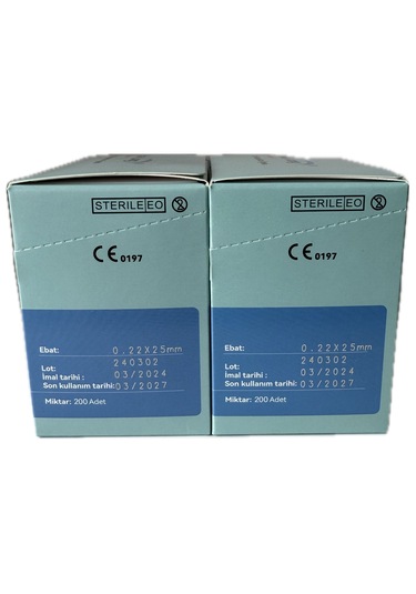Akupunktur İğnesi Kuru İğne 0.22x25 Mm 200lük Paket 2 Kutu