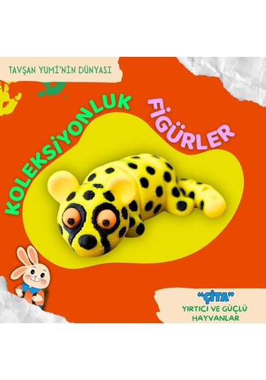Tavşan Yumi Yırtıcı Ve Güçlü Hayvanlar Koleksiyonu- 4 Parça 5-7 Cm Hareketli Oyuncaklar Ve Bilgilendirici Kartlar "