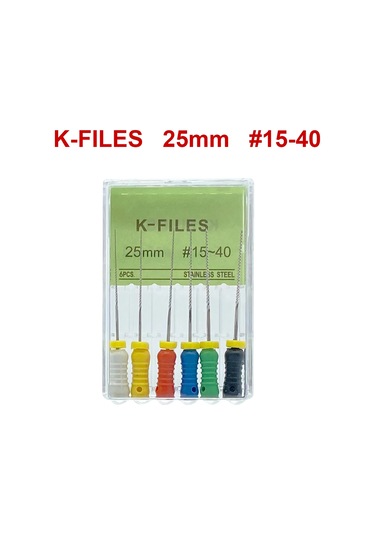 21mm/25mm/31mm 6 Adet/paket K Dosyaları Paslanmaz Çelik Diş Endodontik Aletler Diş Kök Kanal Dosyaları Araçları Turuncu Chına