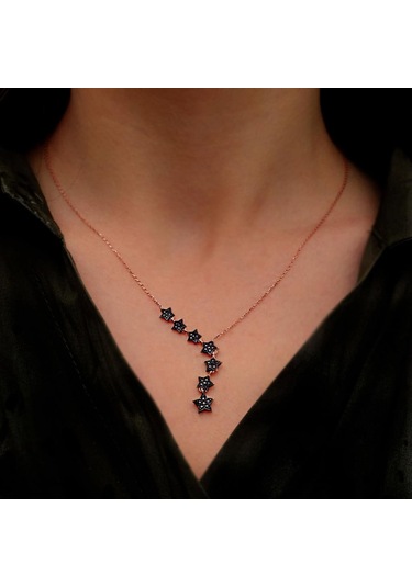 Sıra Yıldız 925 Ayar Gümüş Kolye Gümüş