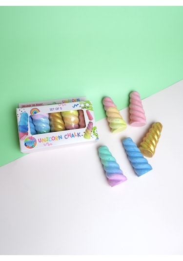 5'li Renkli Yumuşak Unicorn Tebeşir Seti