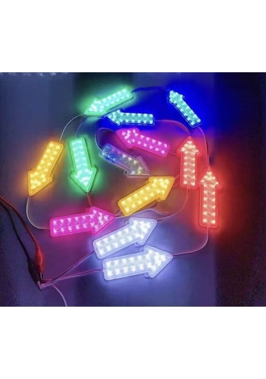 Sabit 12 Volt Ok Yönlü Modül Led Mavi 10 Adet