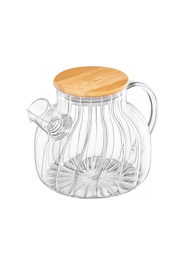 Elan Gallery "crystal Glass" Süzgeçli Ve Bambu Kapaklı Su Isıtıcısı, 1 Litre 237075934 Beyaz