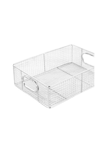 Homyl Restoran Için Paslanmaz Çelik Kızartma Sepeti Tava Ekmek Gümüş