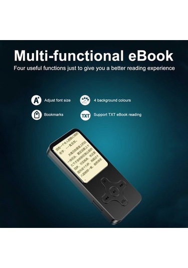 Flybuy Bluetooth 4.0 Mp3 Mp4 Çalar, Taşınabilir Hoparlör, Fm Radyo, E-kitap Okuyucu, Çoklu Dil Destekli Hifi Ses Kalitesi, 16g-128g Depolama