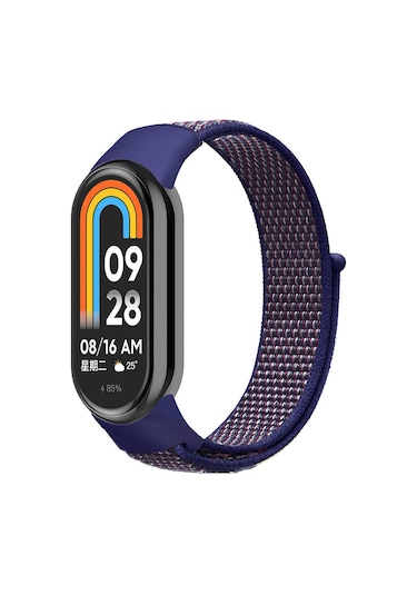 Xiaomi Mi Band 8 Zore Krd-03 Hasır Kordon-midnight Blue