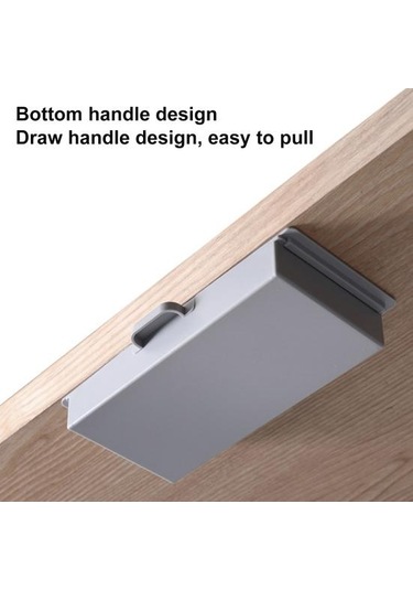 Beyaz Gizli Masa Çekmecesi Kendinden Yapışkanlı Plastik Makyaj Takı Masası Depolama Çekmecesi Mutfak İçin