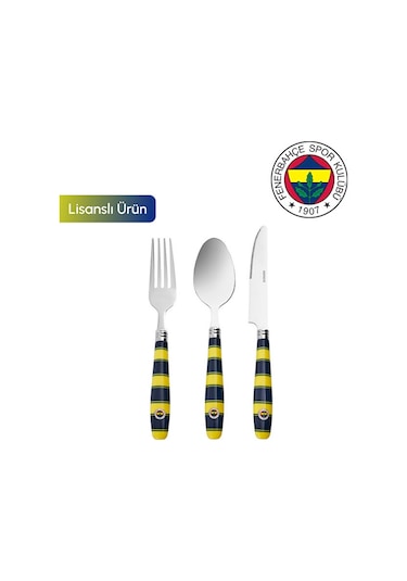 Karaca X Fenerbahçe 18 Parça 6 Kişilik Çatal Kaşık Bıçak Takımı Lacivert