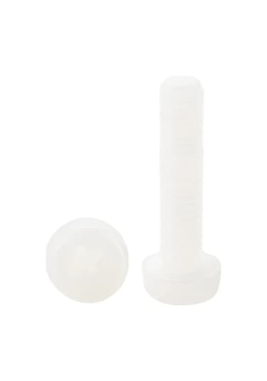 M6 M8 Phillips Çapraz Naylon Pan Kafa Makinesi Vida Metrik Konu Plastik Siyah White M8x45 10pcs M2.5 x 12 MM