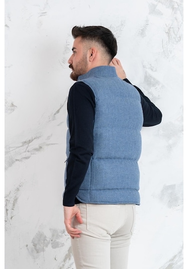 Sir Slimfit Çıtçıtlı Şişme Erkek Yelek