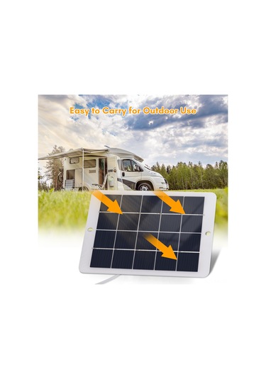 Mufunye 5v 3w Usb Güneş Paneli - Taşınabilir Güneş Şarj Cihazı, 50cm Kablolu, Dağcı Kanca İle