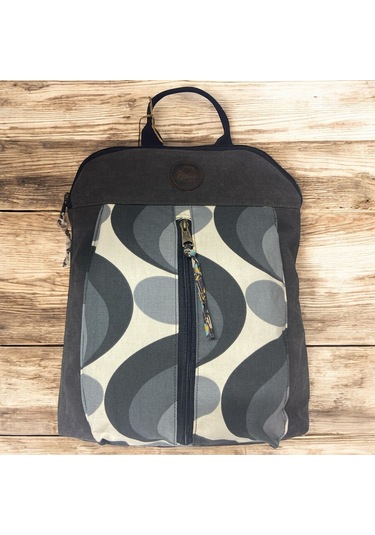 Vintage Kanvas Renkli Otantik Günlük Gezi Seyahat Sırt Çantası Lucas Bag 30 Cm X 37 Cm Siyah