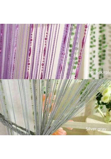 1mx2m Dekoratif Damla Zincir Boncuk Pencere Kapı Perdesi Perde İpi Kapı Oda Bölücü Siyah