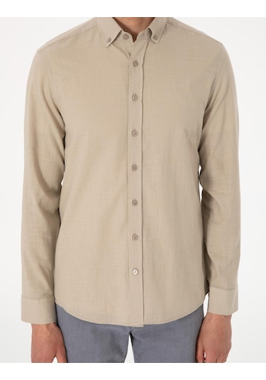 Pierre Cardin Erkek Haki Gömlek Desenli 50307025-vr027 Haki