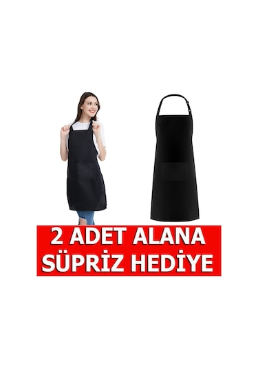 Bundera Apron Şef Aşçı Garson Önlüğü Boyundan Askılı Cepli Önlük (405876133)