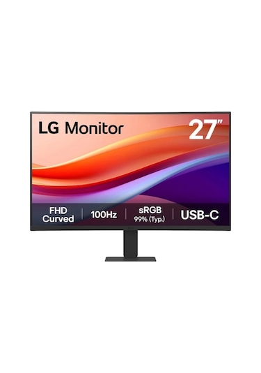 27 Lg 27u421a-b Va 5ms 100hz Usb-c Hdmı Fhd 1920x1080 Curved Vesa Sıyah