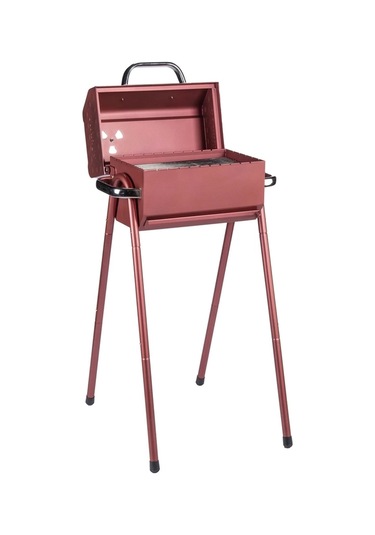 Igrıll Barbekü Cube 402 Mm Kömürlü Mangal Kırmızı