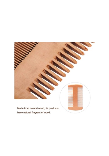 Sakal Tarağı Sakal Ahşap Tarak, Bıyık Tarağı Ahşap Deri Kılıflı