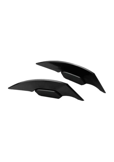 Ganzhoushop Winglet Uygun Suntek Spoiler Siyah Motosikletler Motosiklet Kanat Için Elektrikli Aerodinamik Es Siyah