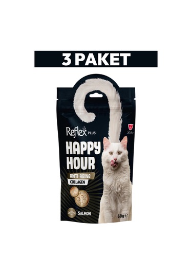 Happy Hour  Collagen Yetişkin Kediler İçin Ödül Maması 3 X 60gr