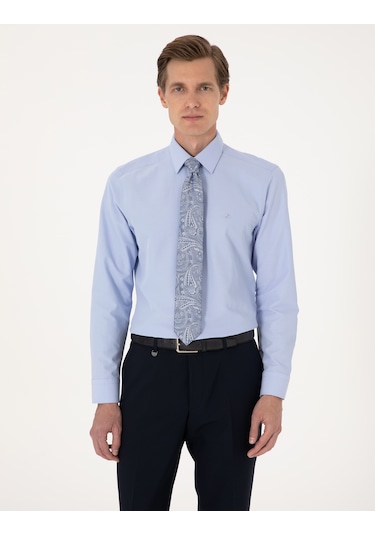 Pierre Cardin Erkek Mavi Gömlek Basic 50316742-vr036 Mavi