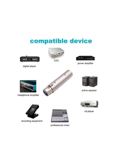 Fortunelane Zink Alloy Xlr Mikrofon Ses Kablosu, Tonalite Adaptörü 2 Adet