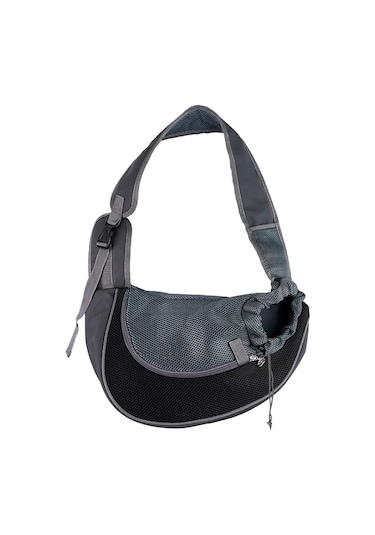 Pet Kedi Köpek Taşıyıcı Sırt Çantası Seyahat Tote Omuz Çantaları Örgü Sling Black L