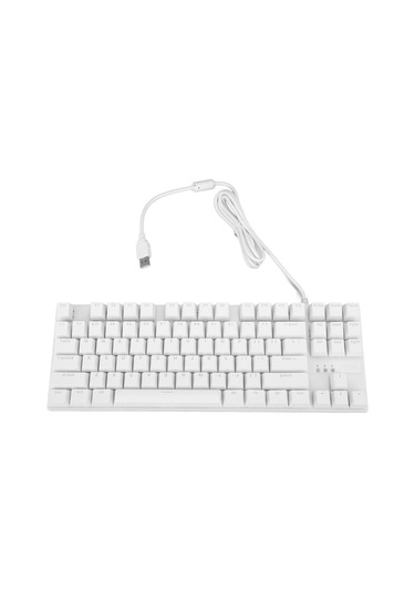 Dizüstü Bilgisayarlar İçin 87 Tuşlu Mekanik Klavye Mavi Anahtarlı Ergonomik Tasarım Duyarlı Profesyonel Kablolu Oyun Klavyesi