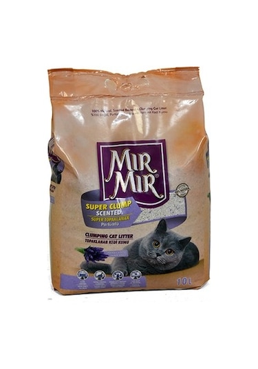 MırMır Lavanta Kokulu İnce Taneli Topaklaşan Kedi Kumu 2 x 10 L