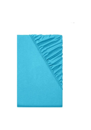 Altın Karma Çift Kişilik İnce Penye Lastikli Çarşaf 150x200 Cm 2 Adet Yastık Kılıflı Turkuaz