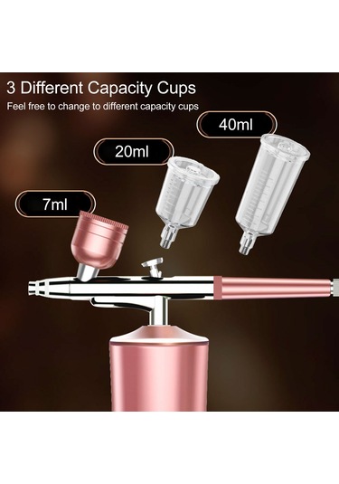 Yifomall 600kpa Yüksek Basınçlı Tırnak Sprey Tabancası, Model Boyama Ve Gradyan Renk Geçişi İçin Elektrikli Sprey Seti Temizleme Fırçası + 2 Nozul