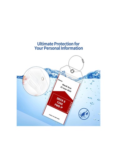 Hangfox 6 Adet Deniz Yolu Bagaj Etiketi - Şeffaf Pvc Su Geçirmez Vip Etiket, Metal Döngü İle Güvenli Kapatma Kağıt İçermez