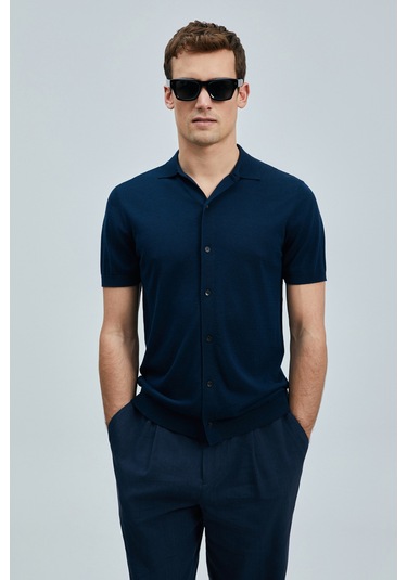 Lufian Hector Erkek Modal Karışımlı Kazak Lacivert Lacivert 111090132100200 Lacivert