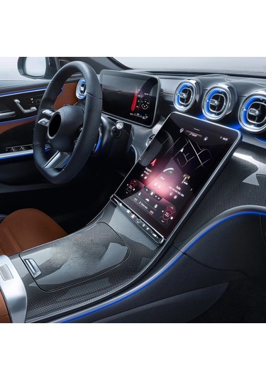 Mercedes Glc Ekran Koruyucu 11.9 İnç Multimedya Nano Ve 12.3 Dijital Gösterge 2023-2025 9H Nano Ekran Koruyucu