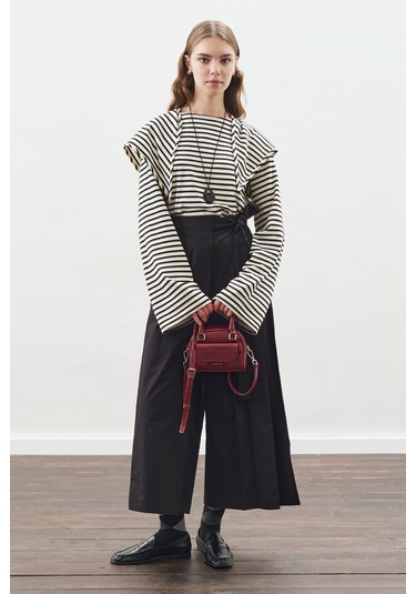 Etek Görünümlü Pantolon Siyah Siyah