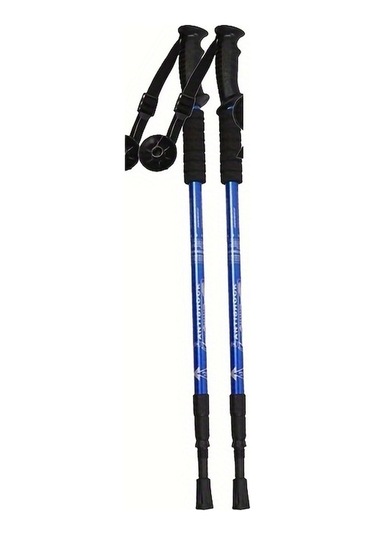 Novahub Antişok El Askılı Teleskopik Trekking Yürüyüş Çubuğu Mavi, Kullanıcı Dostu Tasarım Mavi